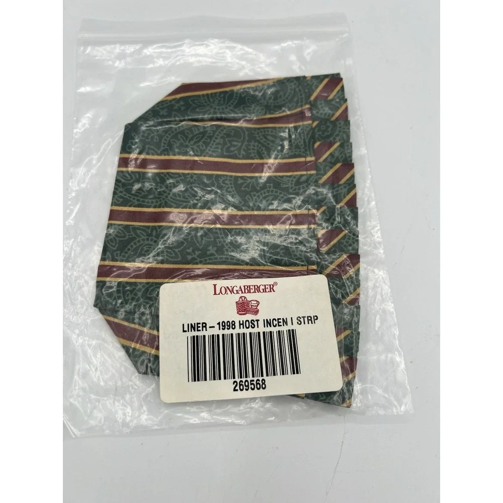🧺 Longaberger 1998 Hostess Appreciation Liner ONLY – Imperial Stripe #269568 🎀